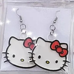 aroskitty1.png STL-Datei HALLO KITTY OHRRINGE・3D-Drucker-Vorlage zum herunterladen