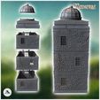 3.jpg High building with round balcony on each floor and large cupola on roof (2) - Medieval Gothic Feudal Old Archaic Saga 28mm 15mm RPG
