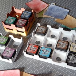 01.jpg STL file Scrapbooking Organizer for Mini Distress Ink・3D printing design to download