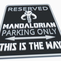 Screenshot-2023-05-01-143824.jpg STL-Datei Der Mandalorianer Mando Star Wars Universe Fun Parking Warnschild・Design für den 3D-Druck zum Herunterladen