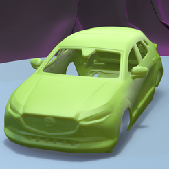 a001.png Archivo STL MAZDA CX-30 2020 (1/24) carrocería imprimible・Plan de impresión en 3D para descargar