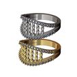 Braided-Double-Diamond-lip-ring-size7-8-03.jpg Fichier STL Bague mode à lèvres diamantées en treillis métallique tressé Tailles US 7 8 Modèle d'impression 3D・Modèle pour imprimante 3D à télécharger