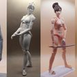 front_image2.jpg Action Figure 3D Printing, Female Movable body Action Figure Toy Model Draw Mannequin [STL file]
