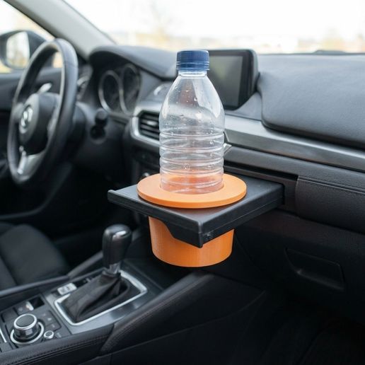 Universal Cupholder Adapter, Adjustable Size, 3D Printable STL, Holds Bottles, Cans & Tumblers
