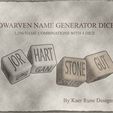 01.jpg DWARVEN Name and Clan Generating D6 Dice for Dungeons & Dragons, Warhammer and any other Table Top game