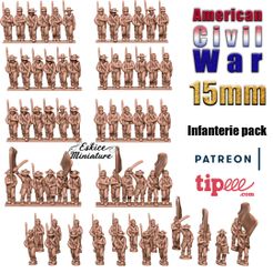 Infanterie-pack-EHB-1.jpg 3D file Infantry - Epic History Battle of American Civil War - 15mm scale・3D print design to download, Eskice