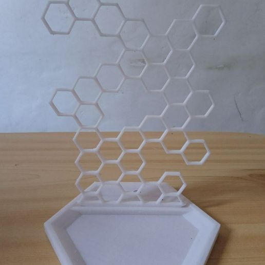 Suporte para brincos Hexágono em favo de mel