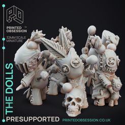 dolls-1.jpg 3D file Cursed Voodoo Dolls Collection - D&D Miniatures - PRESUPPORTED - 32mm scale・3D printer design to download