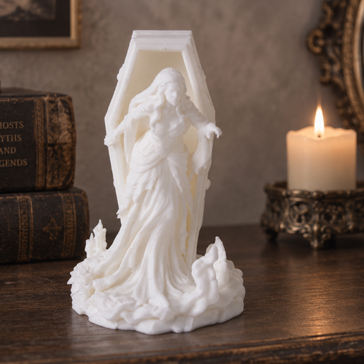 Vampire Bride Rising – Gothic Coffin Figurine