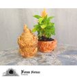 IFatum Iornax ) Miniatures Fire jar and fire flowerpot.