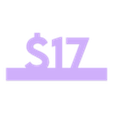 17 Dollar.STL Display Price Blocks - USD Currency