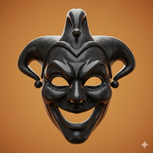 AI mask STL, Carnival mask STL, FDM friendly mask STL, devil mask STL, mask 3D model, assembled mask STL, pre supported mask STL, no support mask STL, steampunk mask STL, fantasy mask STL, universal size mask STL, low poly mask STL, stylized mask STL, Hal