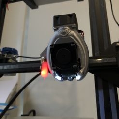 Ender 3, 3 V2, 3 pro, 3 max, doble ventilador axial de 40 mm conducto de extremo caliente / colmillo. CR-10, accionamiento directo Micro Swiss y compatible con bowden. No necesita soporte para imprimir