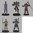 page2.jpg Black Panther Pack x11 Figures - low poly 3d print