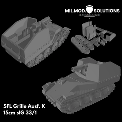 SFL-Grille-Ausf.-K-Präsentationsbild.png STL file SFL cricket Ausf. K 15cm sIG 33/1 (commercial license)・3D printable model to download
