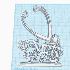 Stethoscope-with-Flowers.png Stethoscope Logo Display Ornament