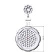 Iced-Flower-cluster-halo-Artdeco-stepped-Halo-memory-pendant-coin-06.jpg Iced cluster bail Art deco pattern N04 memory pendant 3D print model