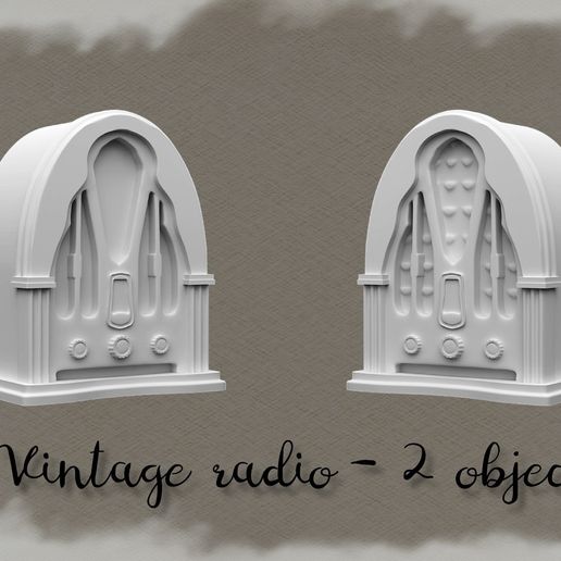 Vintage Radio Miniature – Retro Diorama & Dollhouse Prop