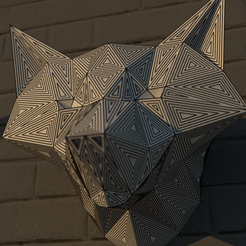 fox-nahual-5.png Файл STL НИЗКОПОЛИГОНАЛЬНАЯ ЛИСА ПЛЕМЕННАЯ・3D-печатная модель для загрузки