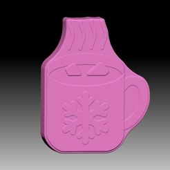 XmasCocoa.jpg STL file CHRISTMAS HOT COCOA SOLID SHAMPOO AND MOLD FOR SOAP PUMP・3D printer model to download
