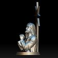 A4.jpg Statue of Jesus praying 2 3D print model