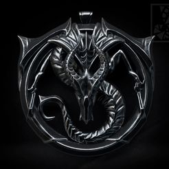 0.jpg STL file pendant in the shape of a dragon・3D printer design to download