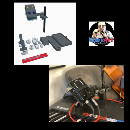 iRiG Pro Duo Interface Holder - Upgrade 3.0 / iRig Pro Duo Mic Stand Holder - Upgrade 3.0 - 3D model önizlemesi