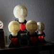 SkullBaby Love - Cute Chibi Skull Heart Figurine Sculpture