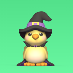 Cod227-Witch-Bird-1.png 3D file Witch Bird・3D printer design to download