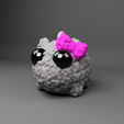 01.png Crocheted Sad Hamster Keychain (Amigurumi)