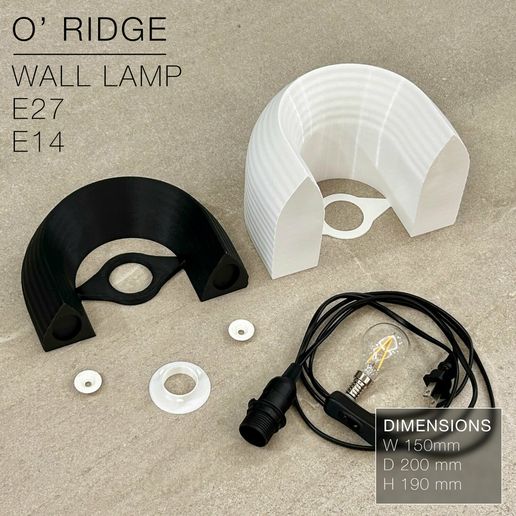 O-Ridge_wall-light_exploded.jpg O' RIDGE  |  Wall Light E14 & E27 fast print
