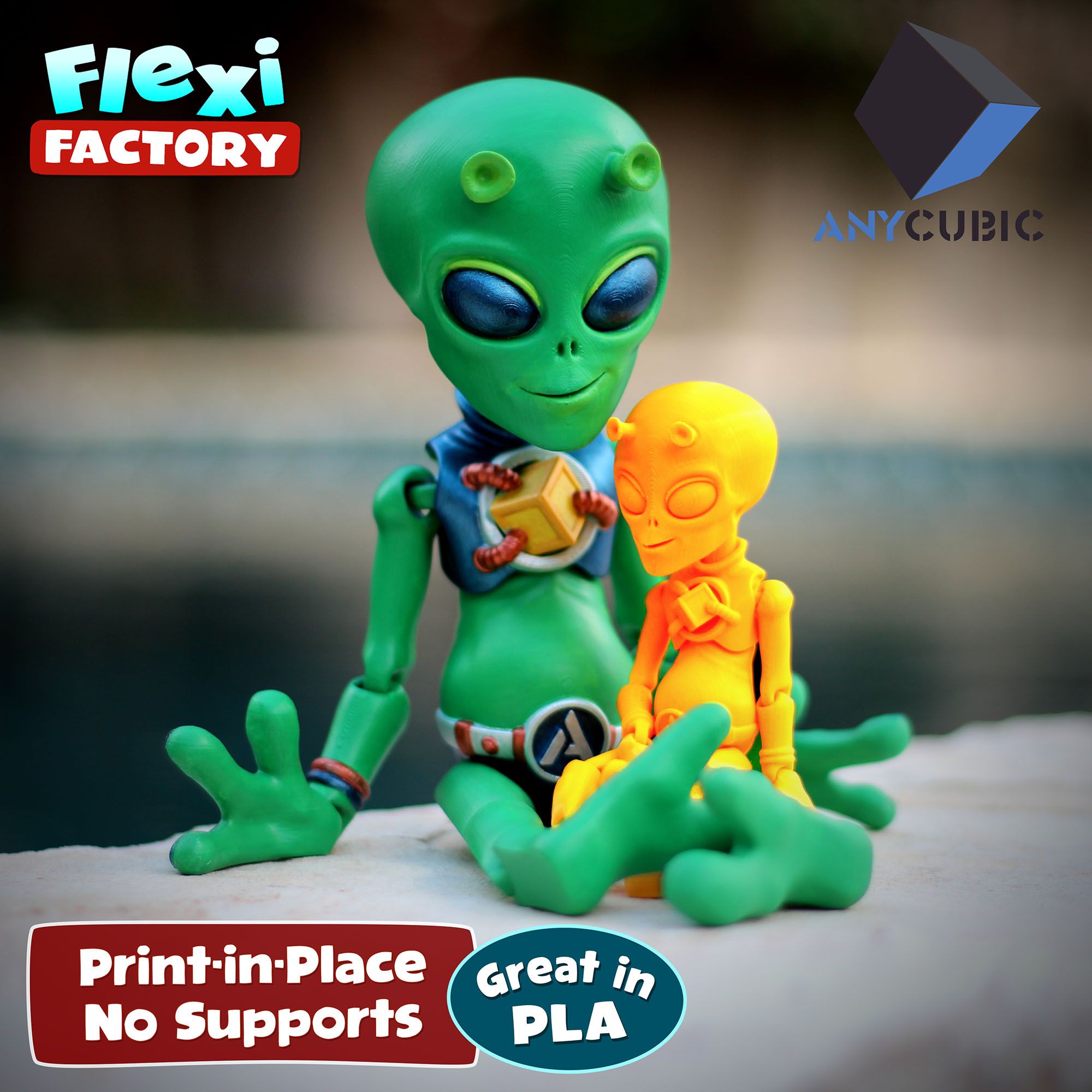 Flexi-Factory-Dan-Sopala-Anycubic-Alien-_02.jpg Free STL file Anycubic Flexi Print-in-Place Alien・3D printing design to download, FlexiFactory