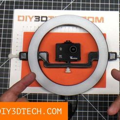 RingCamera_01.jpg Download free STL file Ring Light Camera Mount! • 3D printing object, DIY3DTech