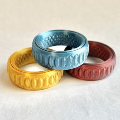 Stacked-rings.jpg Print in Place Fidget Ring (21 Different Sizes)
