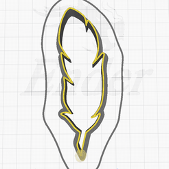 55.png feather cookie cutter / Clay Cutter