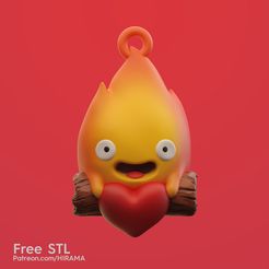 Untitled-1.jpg Cute Valentine calcifer keychain