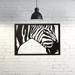 f3ccdd27d2000e3f9255a7e3e2c48800_display_large.jpg Free STL file Zebra Wall Sculpture 2D・Design to download and 3D print