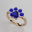 cat_s paw ring.jpg STL file Cat's paw ring・3D printing design to download