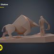 Dune_bull_statue_bullfighter-scene-Back.812.jpg Archivo 3D Estatua del Toro de las Dunas・Objeto de impresión 3D para descargar