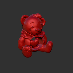 medvidek1.png Free STL file Valentine's Day Teddy Bear・3D printable model to download