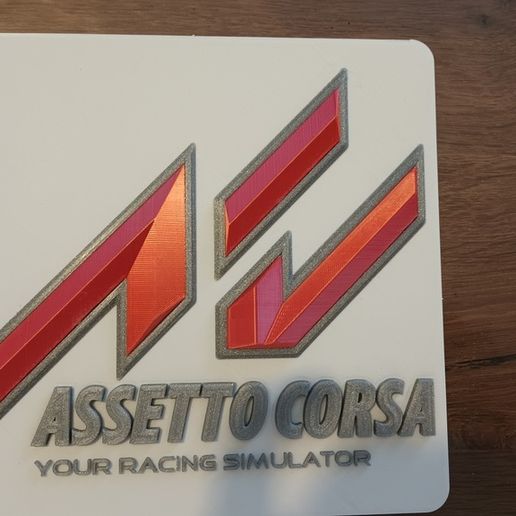 Download free STL file Logo ASSETTO Corsa • 3D print design ・ Cults