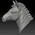 8.jpg 3d print model of Zebra head.