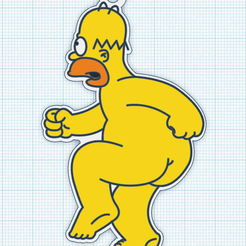homer-desnudo.png Archivo STL Llavero de Homer Desnudo・Modelo de impresora 3D para descargar