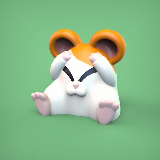 Mini Hamster Figurine 3D model