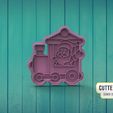 tren-papa-noel.jpg Fichier STL Père Noël en train Père Noël en train Cookie Cutter・Idée pour impression 3D à télécharger
