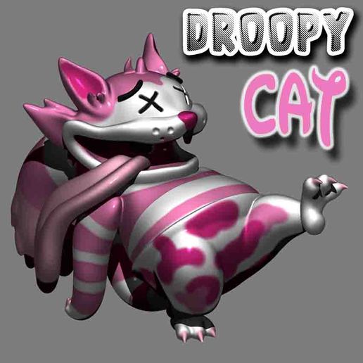 Droopy Cat - Toy Art 3D model