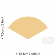1-3_of_pie~2.75in-cm-inch-cookie.png Slice (1∕3) of Pie Cookie Cutter 2.75in / 7cm