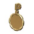 Flower-cluster-halo-Artdeco-stepped-Halo-memory-pendant-coin-04.jpg Cluster bail Art deco pattern N04 memory pendant 3D print model