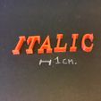 IMG_7257.jpg ITALIC font uppercase 3D letters STL file