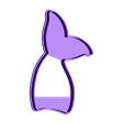 cola de sirena v1.stl Free STL file mermaid packx4 cookie cutter・Model to download and 3D print